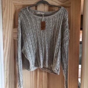 NATURAL LIFE Blue/Gray Crew Neck Sweater